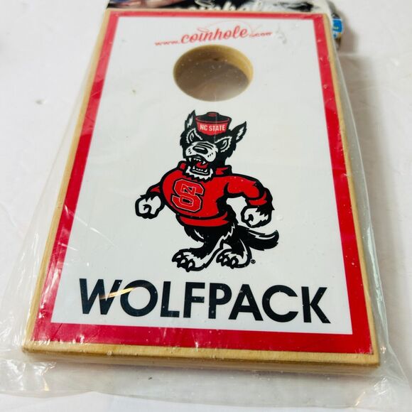 NC State Wolfpack Coinhole Board Mini Corn Hole Quarter Game College Made In USA - Picture 2 of 4